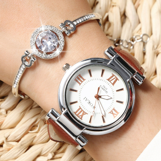 Damski zegarek z paskiem kwarcowym w minimalistycznym stylu, z tarczą romanowską - prezent ślubny dla dziewczyny - Wianko - 11