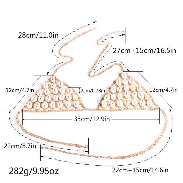 Biustonosz z naszyjnikiem łańcuszkowym - retro biżuteria, metalowe, punk, handmade - Wianko - 17