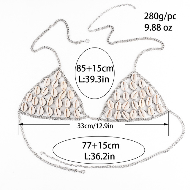 Biustonosz z naszyjnikiem łańcuszkowym - retro biżuteria, metalowe, punk, handmade - Wianko - 23