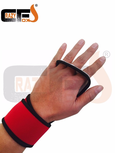 Rękawiczki do fitnessu - Waga podnoszenia rękawic 3-hole WOD+ uchwyt siłownia skóra - Wianko - 2