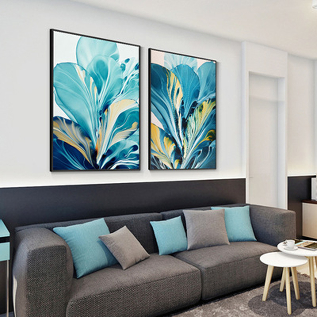 Nowoczesne oświetlenie luksusowe do dekoracji mieszkania - Amerykański niebieski jadeit liść - Wianko - 1