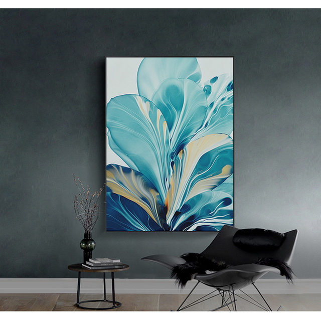 Nowoczesne oświetlenie luksusowe do dekoracji mieszkania - Amerykański niebieski jadeit liść - Wianko - 6
