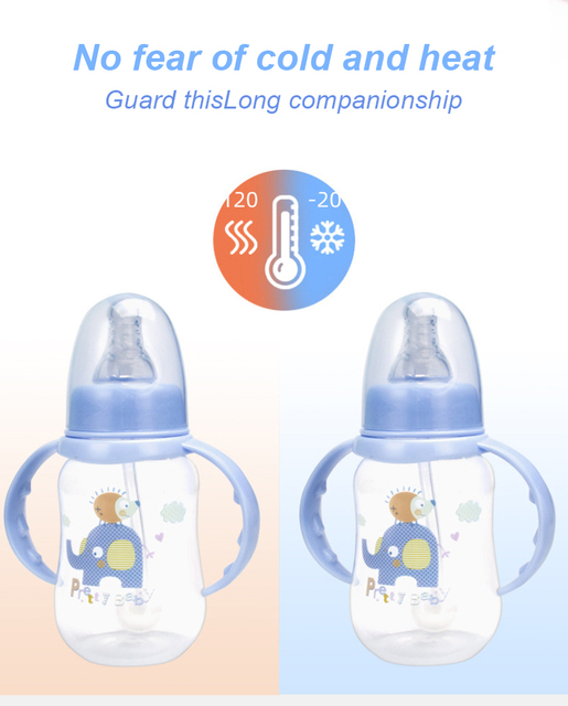 Butelka dla noworodka 150ml - antypoślizgowa, PBA-darmowa, idealna do karmienia i picia z anti-uchwytem - tworzywo PP - Wianko - 4