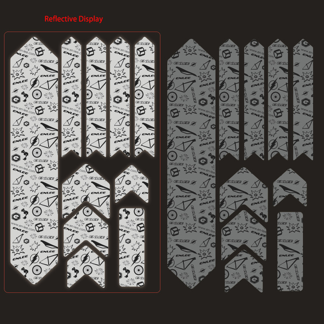 Naklejki odblaskowe MTB szosowe - klej wymienny, odporna na zarysowania i uderzenia ochrona straż roweru na ramę - Wianko - 13