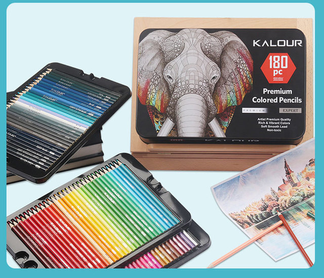 Zestaw ołówków kolorowych Premium Art Oil 180/72 - szkolne akwarele do rysowania i kredki artystyczne - Wianko - 25