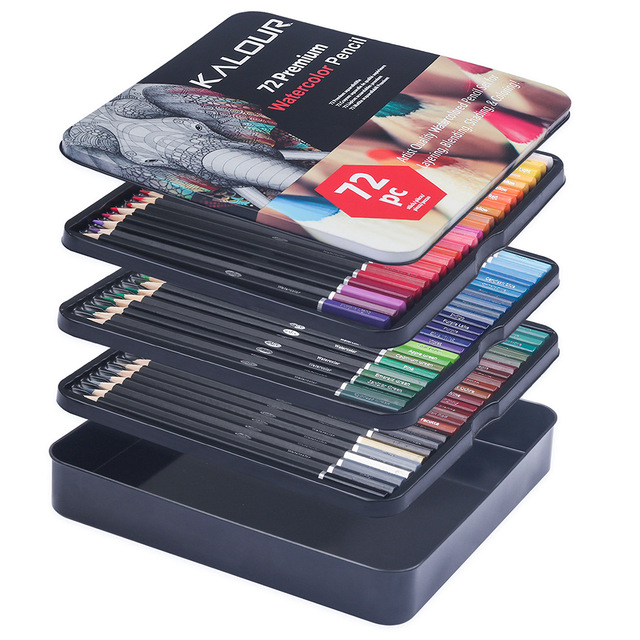 Zestaw ołówków kolorowych Premium Art Oil 180/72 - szkolne akwarele do rysowania i kredki artystyczne - Wianko - 49