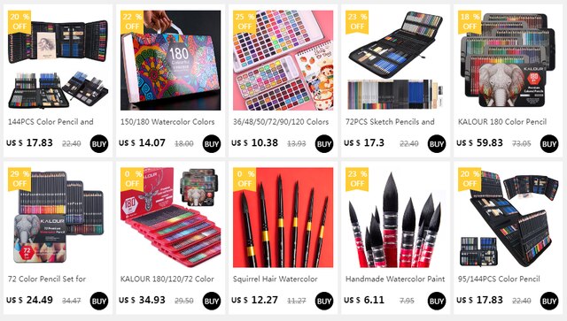 Zestaw ołówków kolorowych Premium Art Oil 180/72 - szkolne akwarele do rysowania i kredki artystyczne - Wianko - 1