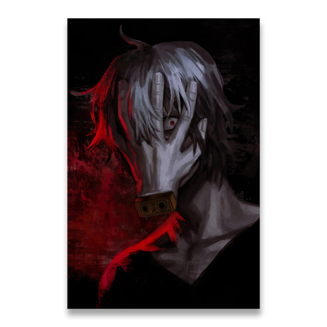 Płótno malarstwo Anime plakat Mój bohater akademia Tomura Shigaraki - dekoracja ścienna, sztuka obrazowa, wystrój pokoju, wystrój domu - Wianko - 18