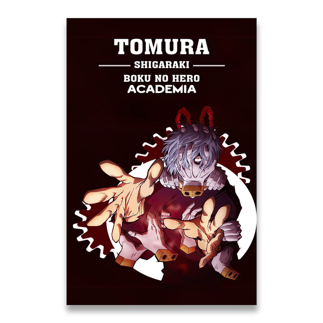 Płótno malarstwo Anime plakat Mój bohater akademia Tomura Shigaraki - dekoracja ścienna, sztuka obrazowa, wystrój pokoju, wystrój domu - Wianko - 16