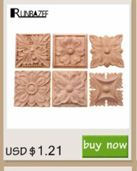 Dekoracyjne drewniane aplikacje naklejki kwiatowe dla szafek - ozdabiaj meble z uroczymi drewnianymi listwami - Wianko - 4