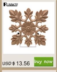Dekoracyjne drewniane aplikacje naklejki kwiatowe dla szafek - ozdabiaj meble z uroczymi drewnianymi listwami - Wianko - 3