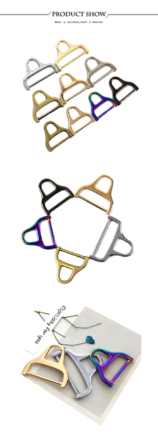 20 sztuk metalowych regulacji D Dee Ring klamry trójkątne z obrotowym klipem pętli do DIY torebki na pasek - Wianko - 16