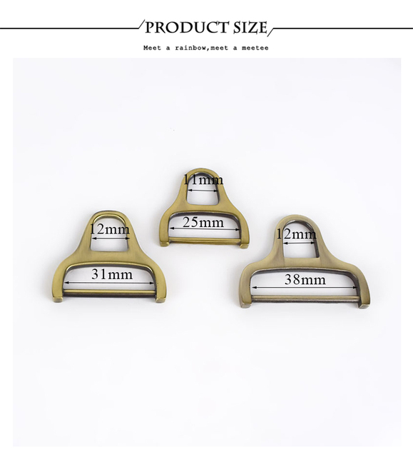 20 sztuk metalowych regulacji D Dee Ring klamry trójkątne z obrotowym klipem pętli do DIY torebki na pasek - Wianko - 14