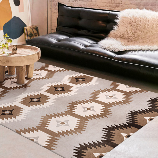 Nowoczesny geometryczny miękki dywan perski do salonu antypoślizgowy - Wianko - 6