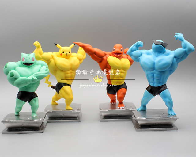 Pokemon GO Muscle Hunk Show Model GK - Pikachu, Charmander, Squirtle, Bulbasaur - Wianko - 1