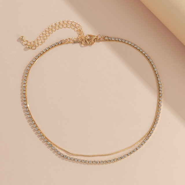 Naszyjnik YWZIXLN z wielowarstwowymi łańcuchami i kryształowym wężem dla kobiet, dziewczyn - biżuteria w stylu punk, prezent na szyję Z0251 - Wianko - 3