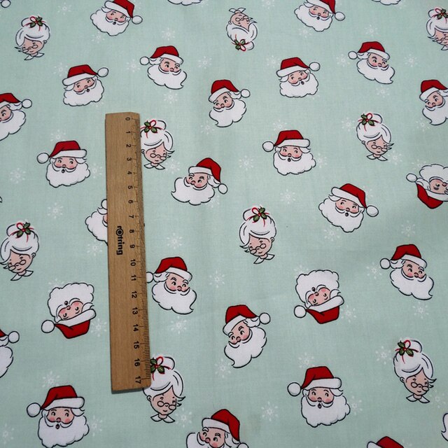 Materiał skośny bawełniany do szycia odzieży i pościeli dziecięcej – Świąteczna ozdobna tkanina na choinkę Świętego Mikołaja (0,5 metra) - Wianko - 39