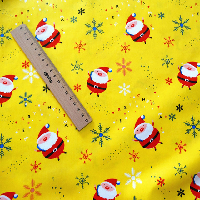 Materiał skośny bawełniany do szycia odzieży i pościeli dziecięcej – Świąteczna ozdobna tkanina na choinkę Świętego Mikołaja (0,5 metra) - Wianko - 15