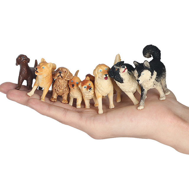 Model psa Golden Retriever, Shiba Inu, Husky - zestaw 8 sztuk, miniaturowa symulacja zwierząt pcv, zabawka dla dzieci i kolekcjonerski prezent - Wianko - 4