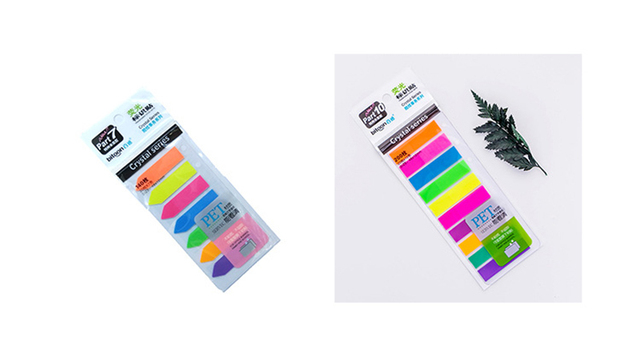 Zestaw naklejek odblaskowych z kolorowymi liśćmi - indeksy, kartki samoprzylepne - Wianko - 3