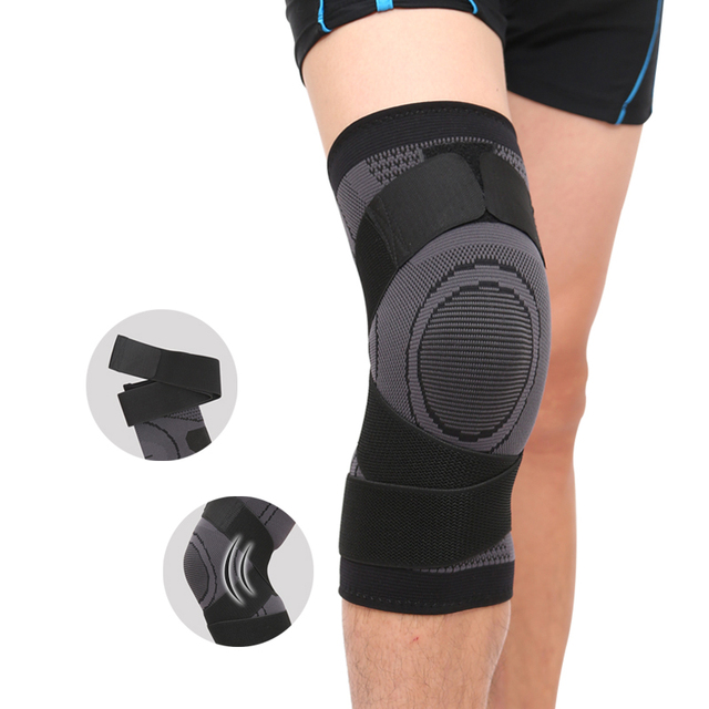 Ochraniacz na kolano sportowy elastyczny kompresyjny unisex - ulga i wsparcie przy bólu stawów, zapaleniu stawów, uruchamianiu i ćwiczeniach - Wianko - 4