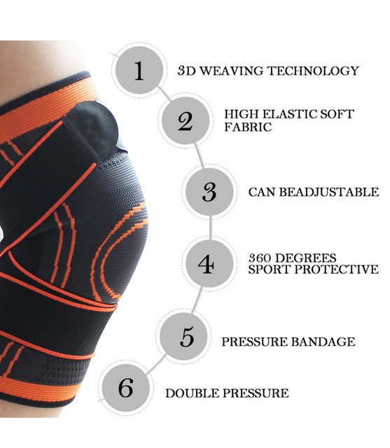 Ochraniacz na kolano sportowy elastyczny kompresyjny unisex - ulga i wsparcie przy bólu stawów, zapaleniu stawów, uruchamianiu i ćwiczeniach - Wianko - 7