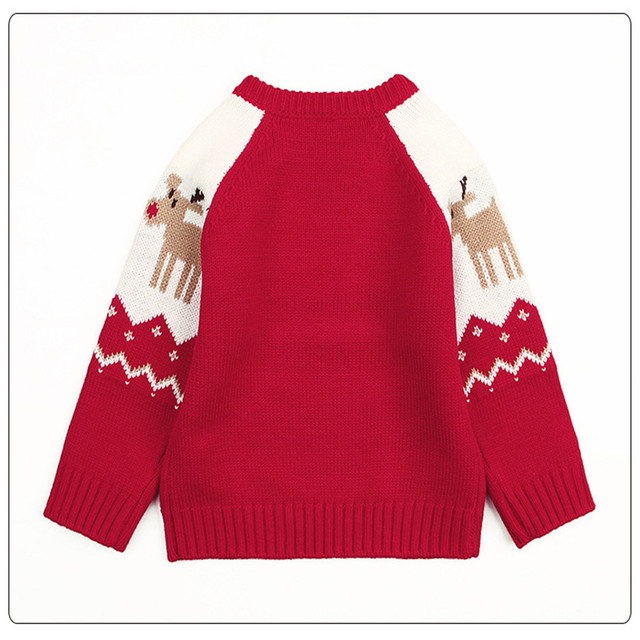 Koreański dziecięcy sweter z dzianiny bożonarodzeniowy dla chłopców i dziewcząt w stylu jesienno-zimowy - Wianko - 19