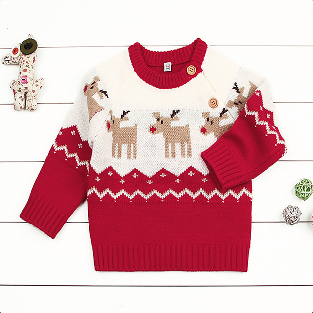 Koreański dziecięcy sweter z dzianiny bożonarodzeniowy dla chłopców i dziewcząt w stylu jesienno-zimowy - Wianko - 18