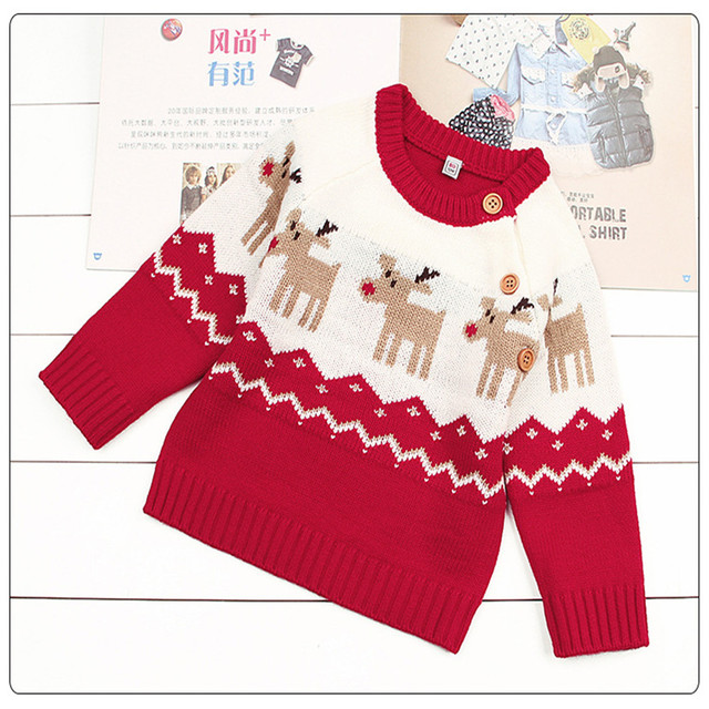 Koreański dziecięcy sweter z dzianiny bożonarodzeniowy dla chłopców i dziewcząt w stylu jesienno-zimowy - Wianko - 20