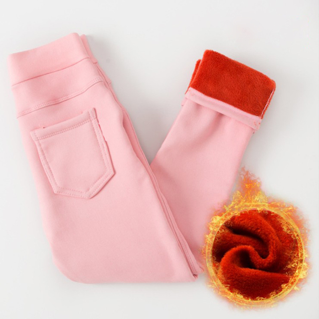 Ciepłe zimowe spodnie legginsy dla dziewczynek 3-11 lat - Wianko - 4