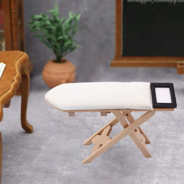 Doll House deska do prasowania 1:12, drewniane meble dla dzieci, sypialnia - Wianko - 2