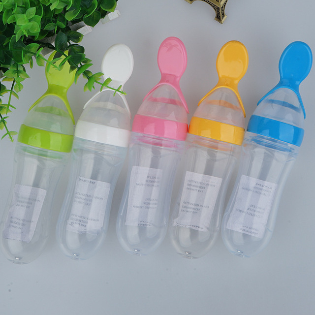 Silikonowa butelka do karmienia dziecka z łyżeczką, 90 ml, idealna dla noworodków, suplement diety ryż zboże, bezpieczna i praktyczna - Wianko - 14