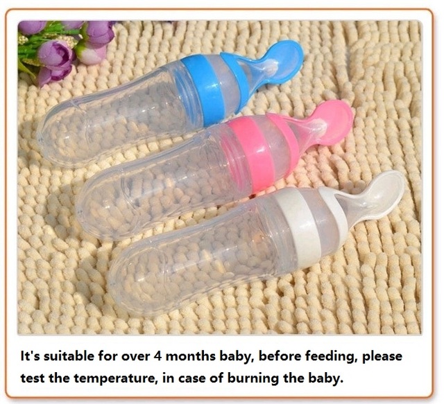 Silikonowa butelka do karmienia dziecka z łyżeczką, 90 ml, idealna dla noworodków, suplement diety ryż zboże, bezpieczna i praktyczna - Wianko - 7