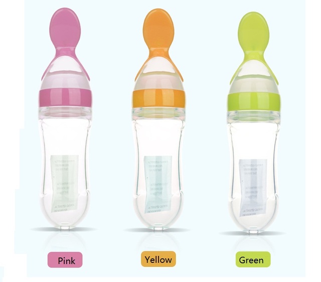 Silikonowa butelka do karmienia dziecka z łyżeczką, 90 ml, idealna dla noworodków, suplement diety ryż zboże, bezpieczna i praktyczna - Wianko - 3