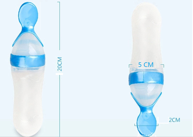 Silikonowa butelka do karmienia dziecka z łyżeczką, 90 ml, idealna dla noworodków, suplement diety ryż zboże, bezpieczna i praktyczna - Wianko - 4