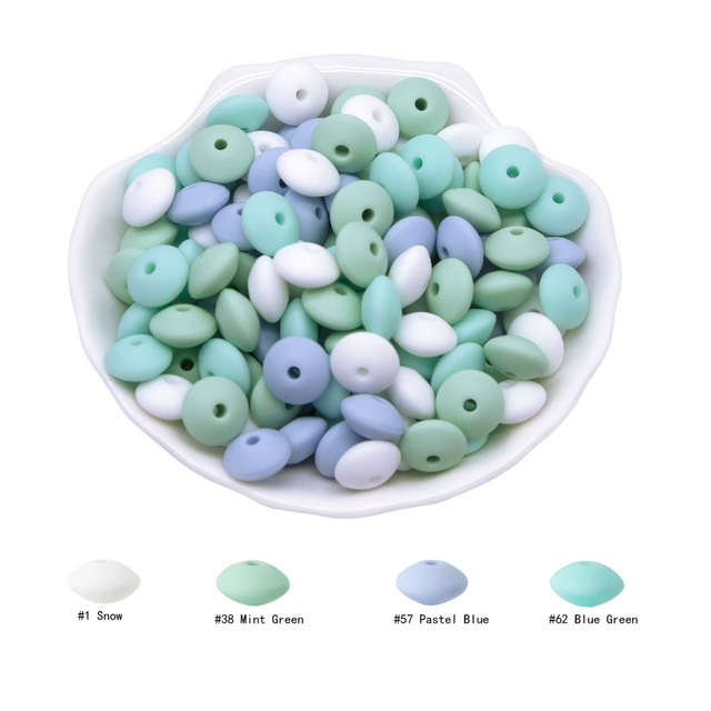 20 sztuk silikonowych koralików soczewicowych 12MM dla dzieci - koraliki ząbkowanie BPA bezpłatne - gryzaki smoczka dla niemowląt - Wianko - 12