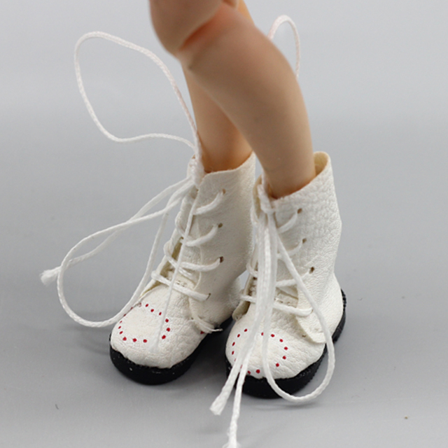 Ręcznie wykwintne buty ze skóry PU w kształcie serca dla lalek Blythes 1/6 i BJD 1/8 - Wianko - 6