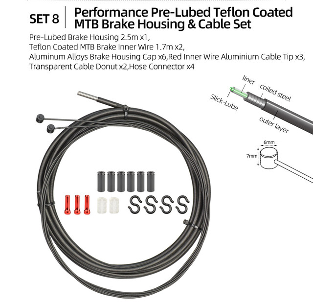 Zestaw przewodów hamulcowych JSHOU Shift do rowerów górskich i szosowych - uniwersalne akcesoria do efektywnego hamowania - Wianko - 13