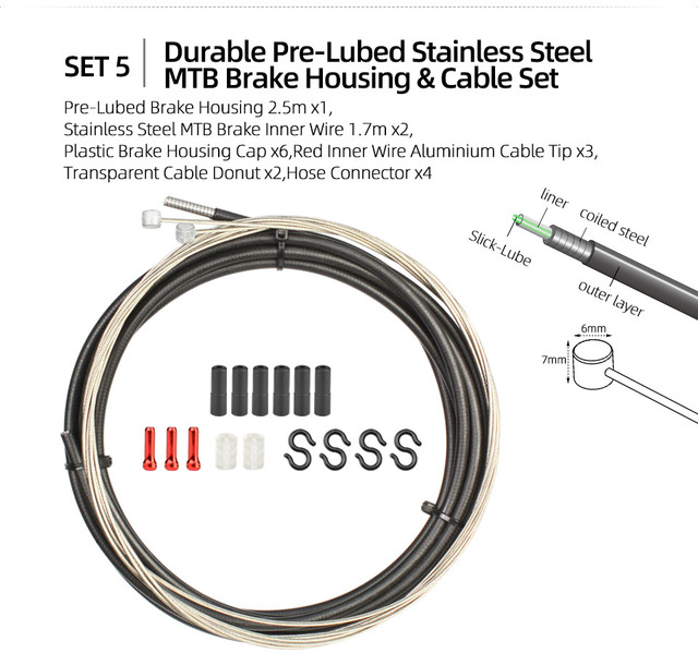Zestaw przewodów hamulcowych JSHOU Shift do rowerów górskich i szosowych - uniwersalne akcesoria do efektywnego hamowania - Wianko - 10