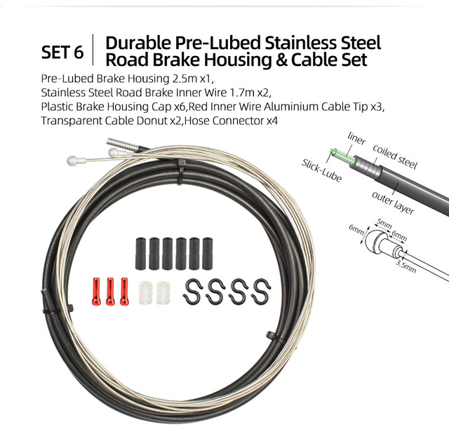 Zestaw przewodów hamulcowych JSHOU Shift do rowerów górskich i szosowych - uniwersalne akcesoria do efektywnego hamowania - Wianko - 11