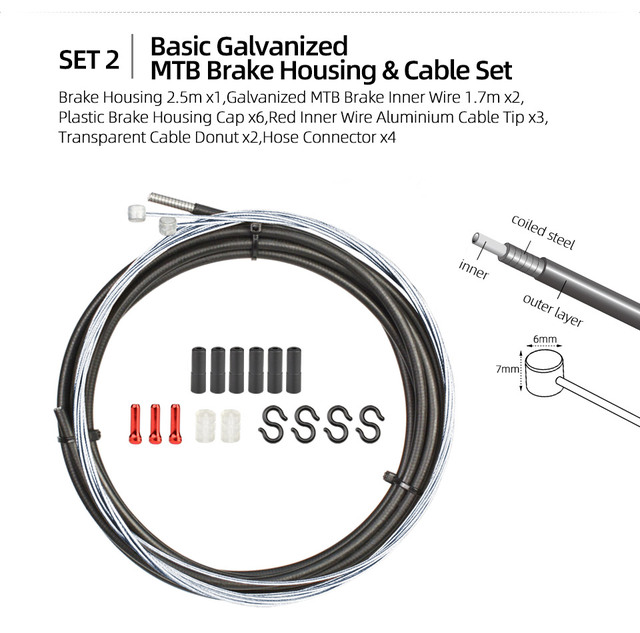 Zestaw przewodów hamulcowych JSHOU Shift do rowerów górskich i szosowych - uniwersalne akcesoria do efektywnego hamowania - Wianko - 7