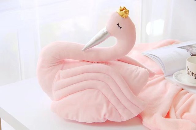 Pluszowa poduszka łabędź Swan One Piece, 40x44 cm, miękka bawełna, nadziewana PP, kreative lalki urodzinowe dla dzieci, zabawka do spania, 2 kolory - Wianko - 3