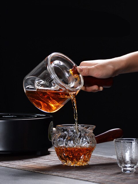 Japoński imbryk do herbaty z odpornego na wysoką temperaturę szklanego dzbanka TANGPIN Puer - Wianko - 7