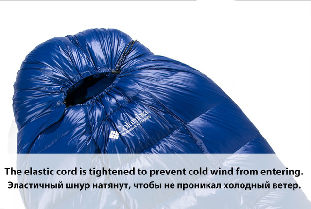 Dwuosobowy zimowy śpiwór termiczny z białym puchem gęsim dla dorosłych - Wianko - 11