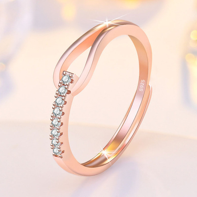 Czarny anioł - elegancki pierścień otwarty z fioletowym turmalinem, wykonany z nowego srebra 925 dla kobiet - Wianko - 24