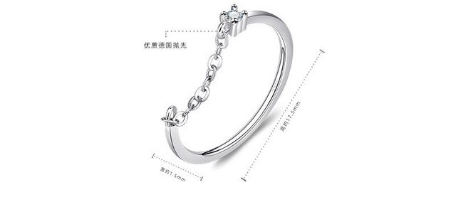 Czarny anioł - elegancki pierścień otwarty z fioletowym turmalinem, wykonany z nowego srebra 925 dla kobiet - Wianko - 11