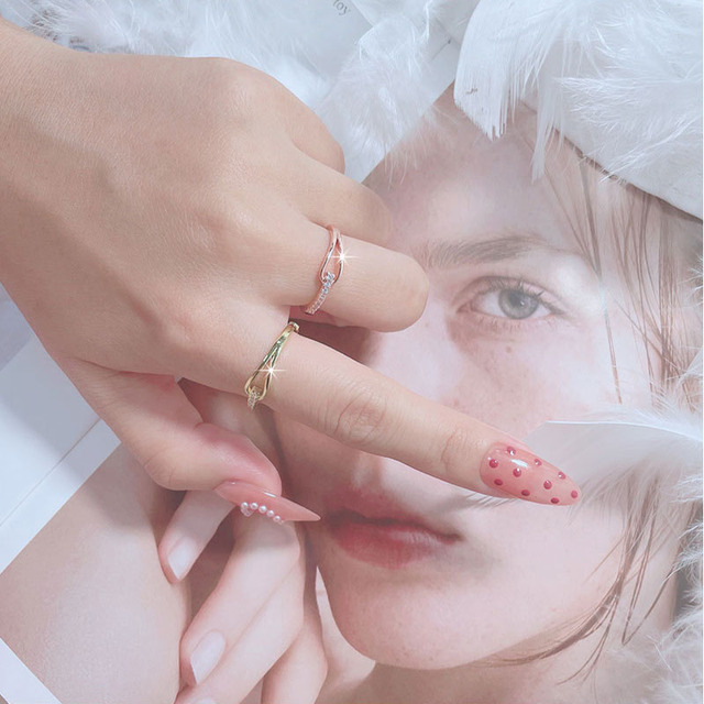 Czarny anioł - elegancki pierścień otwarty z fioletowym turmalinem, wykonany z nowego srebra 925 dla kobiet - Wianko - 22