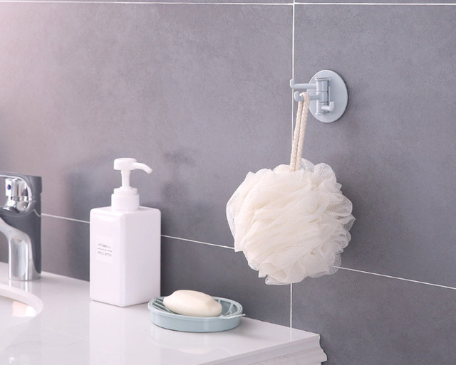 Wieszak na ręczniki 1/2 sztuki wielofunkcyjny łazienka wodoodporny z obrotowymi uchwytami na przechowywanie - Wianko - 7