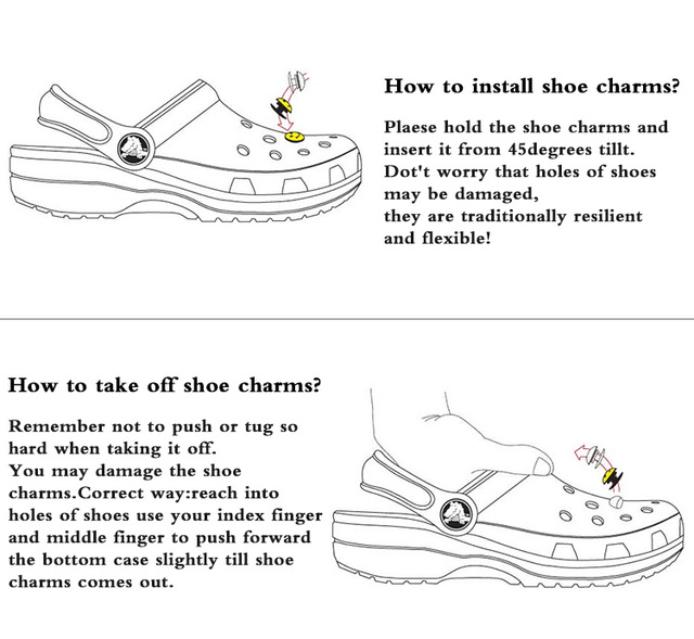 Cute Cartoon Charms - Ozdoby do butów z motywem cartoon - Mężczyzna Kobieta - Wianko - 3