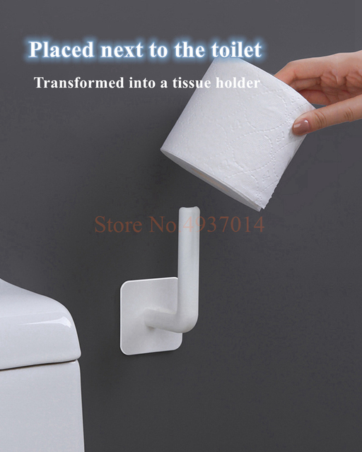 Samoprzylepny uchwyt na papier toaletowy czarne wykończenie - łatwa instalacja, bez konieczności używania śruby - Wianko - 13